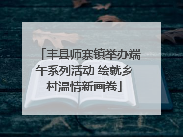 丰县师寨镇举办端午系列活动 绘就乡村温情新画卷