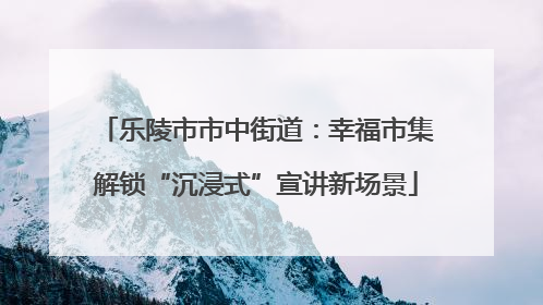 乐陵市市中街道：幸福市集解锁“沉浸式”宣讲新场景