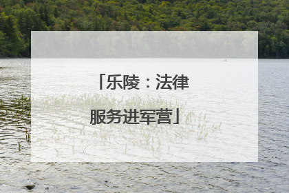 乐陵：法律服务进军营