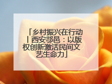 乡村振兴在行动丨西安鄠邑：以版权创新激活民间文艺生命力