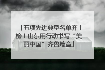 五项先进典型名单齐上榜！山东用行动书写“美丽中国”齐鲁篇章