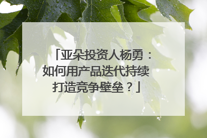 亚朵投资人杨勇：如何用产品迭代持续打造竞争壁垒？