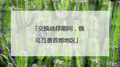 交换战俘期间，俄乌互袭首都地区