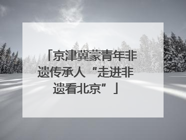 京津冀蒙青年非遗传承人“走进非遗看北京”
