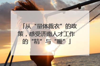从“量体裁衣”的政策，感受济南人才工作的“精”与“暖”