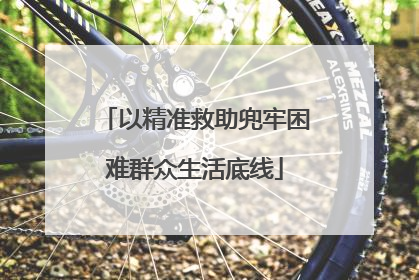 以精准救助兜牢困难群众生活底线