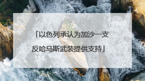 以色列承认为加沙一支反哈马斯武装提供支持