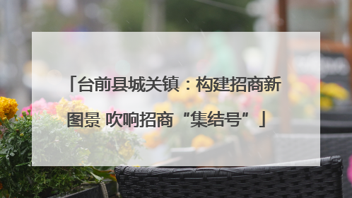 台前县城关镇：构建招商新图景 吹响招商“集结号”