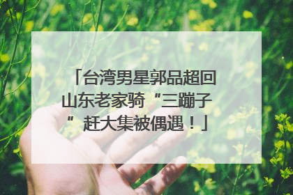 台湾男星郭品超回山东老家骑“三蹦子”赶大集被偶遇！