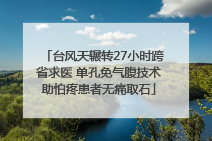 台风天辗转27小时跨省求医 单孔免气腹技术助怕疼患者无痛取石