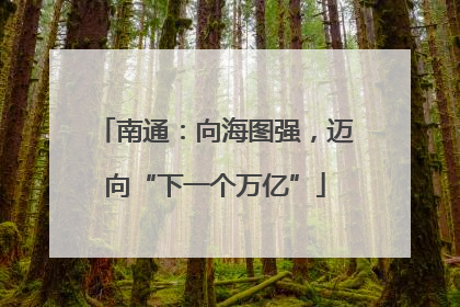 南通：向海图强，迈向“下一个万亿”