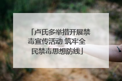 卢氏多举措开展禁毒宣传活动 筑牢全民禁毒思想防线