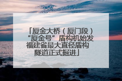 厦金大桥（厦门段）“厦金号”盾构机始发 福建省最大直径盾构隧道正式掘进