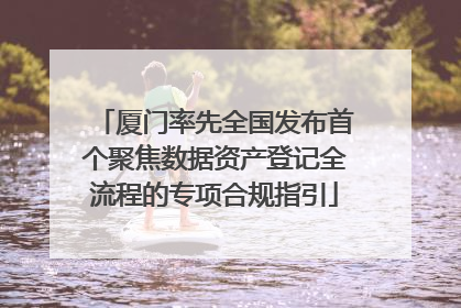 厦门率先全国发布首个聚焦数据资产登记全流程的专项合规指引