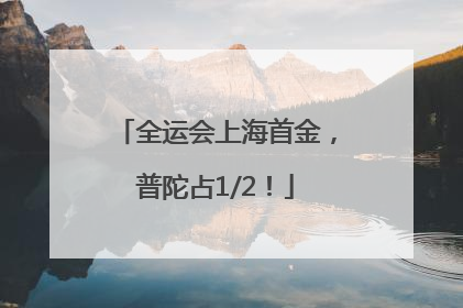全运会上海首金，普陀占1/2！