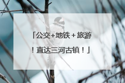 公交+地铁＋旅游！直达三河古镇！