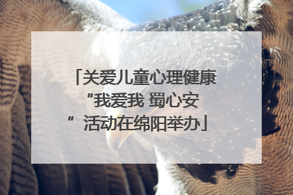 关爱儿童心理健康 “我爱我 蜀心安”活动在绵阳举办