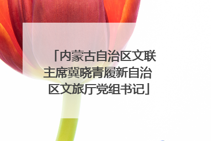 内蒙古自治区文联主席冀晓青履新自治区文旅厅党组书记