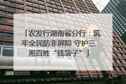 农发行湖南省分行：筑牢全民防非屏障 守护三湘百姓“钱袋子”