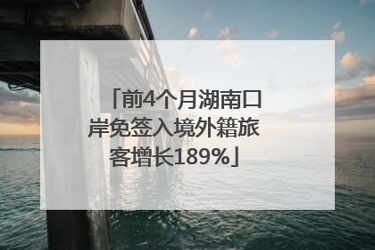 前4个月湖南口岸免签入境外籍旅客增长189%
