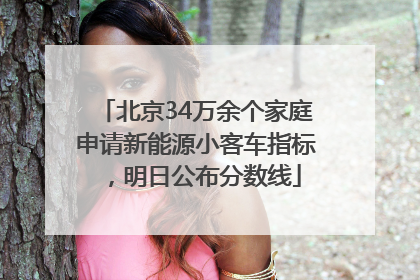 北京34万余个家庭申请新能源小客车指标，明日公布分数线