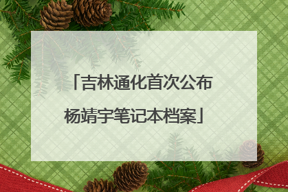 吉林通化首次公布杨靖宇笔记本档案