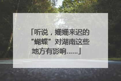 听说，姗姗来迟的“蝴蝶”对湖南这些地方有影响……