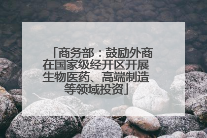商务部：鼓励外商在国家级经开区开展生物医药、高端制造等领域投资