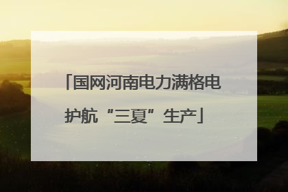 国网河南电力满格电护航“三夏”生产