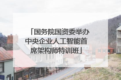 国务院国资委举办中央企业人工智能首席架构师特训班