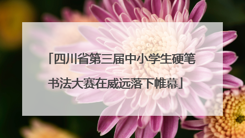 四川省第三届中小学生硬笔书法大赛在威远落下帷幕