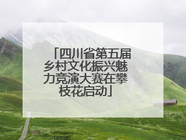 四川省第五届乡村文化振兴魅力竞演大赛在攀枝花启动