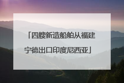 四艘新造船舶从福建宁德出口印度尼西亚