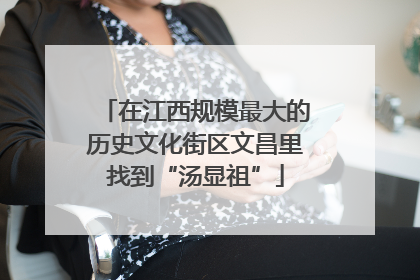 在江西规模最大的历史文化街区文昌里找到“汤显祖”