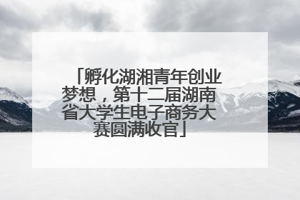 孵化湖湘青年创业梦想，第十二届湖南省大学生电子商务大赛圆满收官