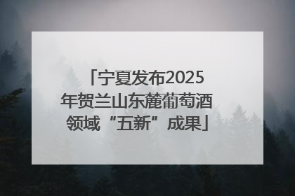 宁夏发布2025年贺兰山东麓葡萄酒领域“五新”成果