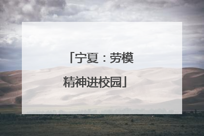 宁夏：劳模精神进校园