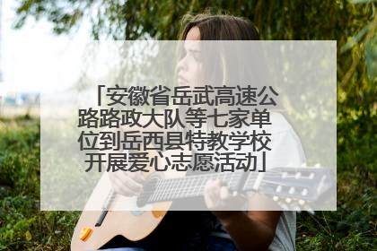 安徽省岳武高速公路路政大队等七家单位到岳西县特教学校开展爱心志愿活动