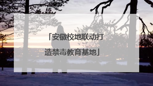 安徽校地联动打造禁毒教育基地