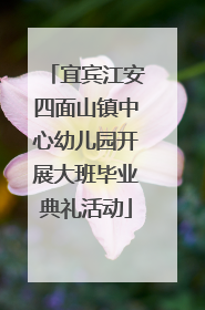 宜宾江安四面山镇中心幼儿园开展大班毕业典礼活动