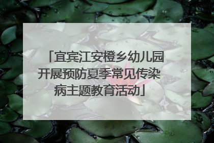 宜宾江安橙乡幼儿园开展预防夏季常见传染病主题教育活动