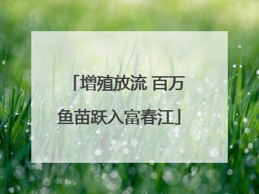 增殖放流 百万鱼苗跃入富春江