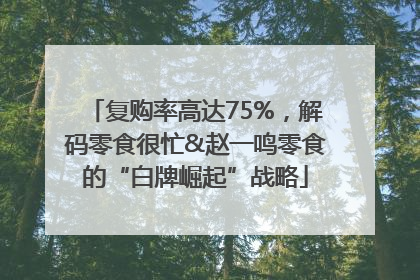 复购率高达75%，解码零食很忙&赵一鸣零食的“白牌崛起”战略