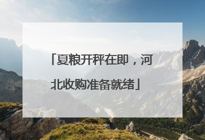 夏粮开秤在即，河北收购准备就绪