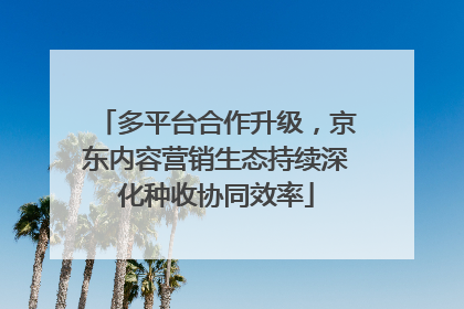 多平台合作升级，京东内容营销生态持续深化种收协同效率