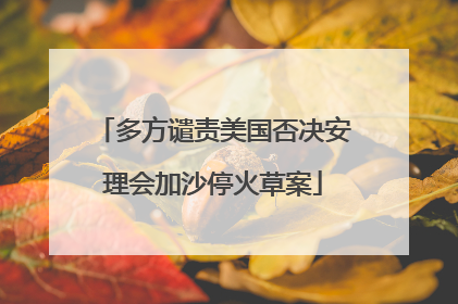 多方谴责美国否决安理会加沙停火草案