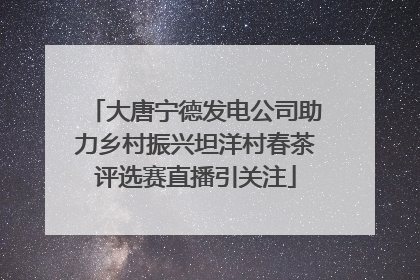 大唐宁德发电公司助力乡村振兴坦洋村春茶评选赛直播引关注