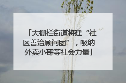 大栅栏街道将建“社区善治顾问团”，吸纳外卖小哥等社会力量
