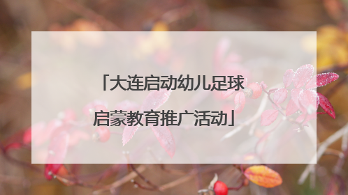 大连启动幼儿足球启蒙教育推广活动
