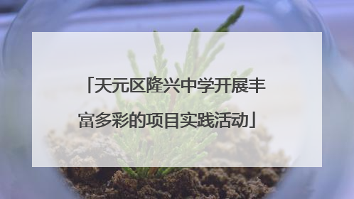 天元区隆兴中学开展丰富多彩的项目实践活动